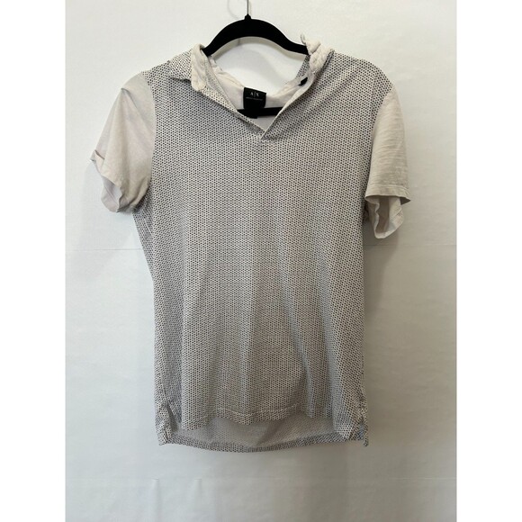 Armani Exchange Men Med White Short Sleeve Pullover Polo Shirt Arrows All Over - Picture 1 of 5
